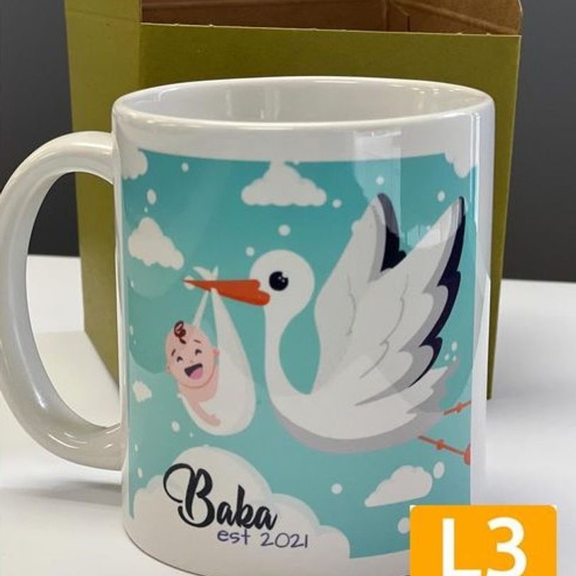 Custom mug with
      personalized graphic printed